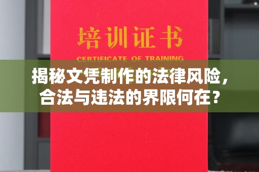 桂平揭秘文凭制作的法律风险，合法与违法的界限何在？